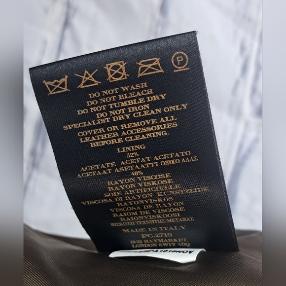 Burberry  Women's Jacket Coat Brown Quilted vintage 90s Y2K Italy 40 EU / 6 US - Picture 15 of 16